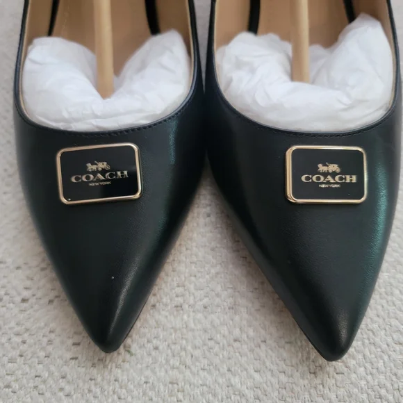Coach Black Slingback Heels - Picture 3 of 8